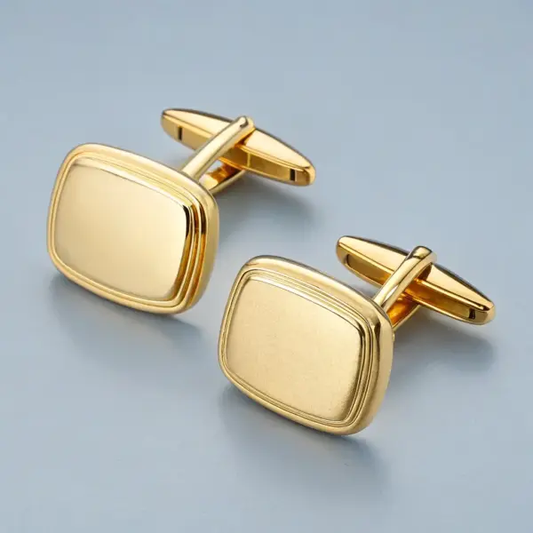 Gold Cufflinks with Suave Logo