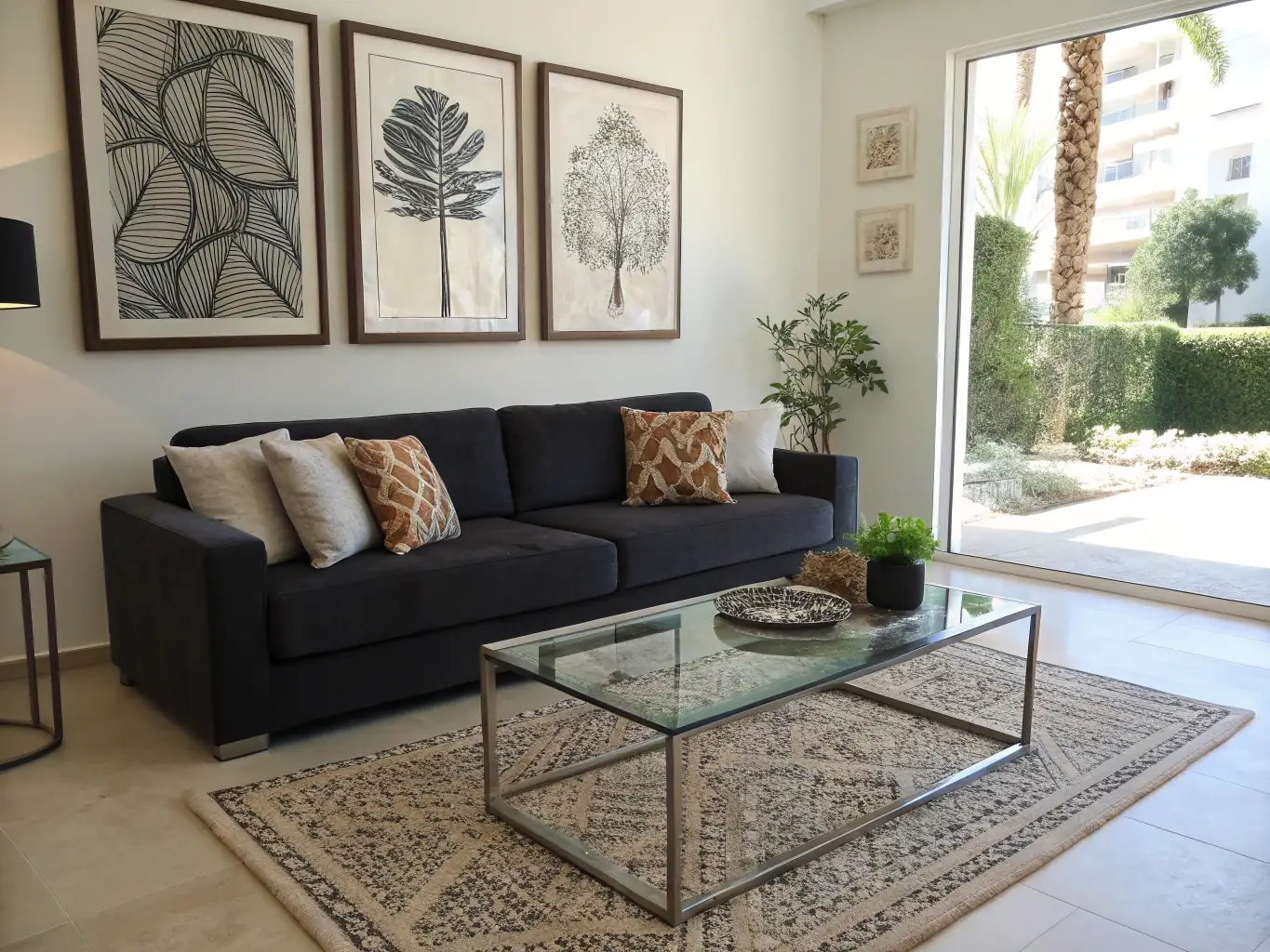 A beautifully decorated living room with stylish furniture, art, and accessories, representing home decor inspiration.